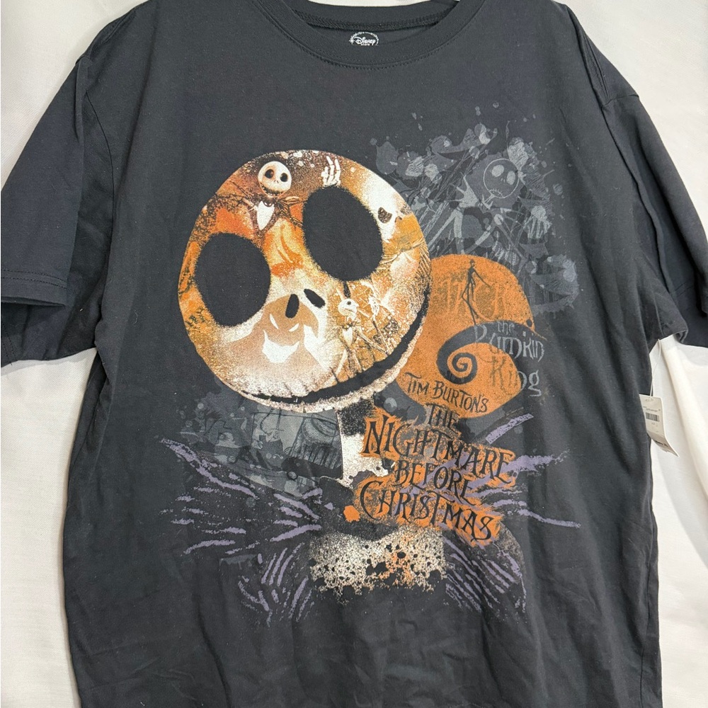 Disney Store branded Black Men's T-Shirt:The Nightmare Before Christmas